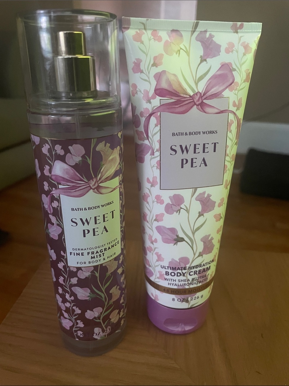 Bath & Body Works Sweet Pea Body Mist & Cream - Pink, Lavender, Green